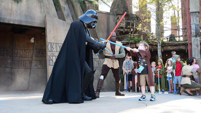 Wish kid Heiden takes on Darth Vader during his Jedi wish