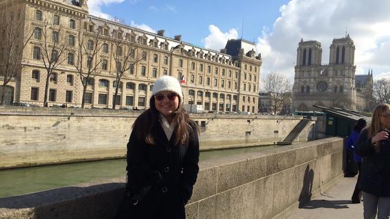 Therese poses in Paris